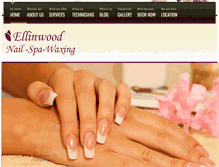 Tablet Screenshot of ellinwoodnailsalon.com